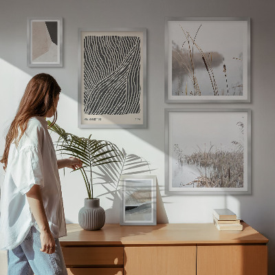 Set di quadri incorniciati Arte naturalistica minimalista