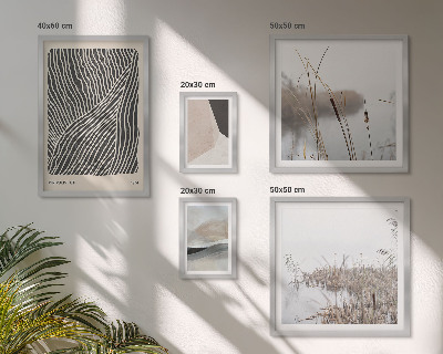 Set di quadri incorniciati Arte naturalistica minimalista