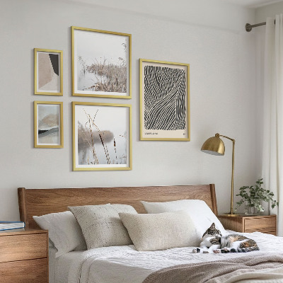 Set di quadri incorniciati Arte naturalistica minimalista