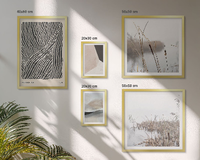 Set di quadri incorniciati Arte naturalistica minimalista
