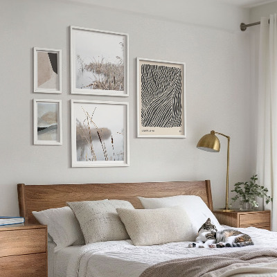 Set di quadri incorniciati Arte naturalistica minimalista