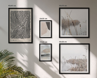 Set di quadri incorniciati Arte naturalistica minimalista