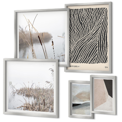 Set di quadri incorniciati Arte naturalistica minimalista