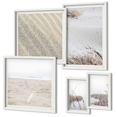 Set di 5 quadri Motivi minimalisti da spiaggia