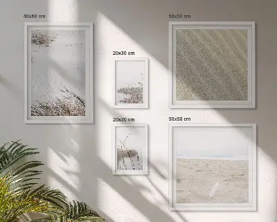 Set di 5 quadri con motivi minimalisti da spiaggia