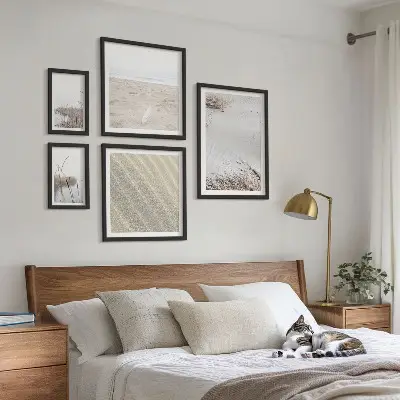 Set di 5 quadri con motivi minimalisti da spiaggia