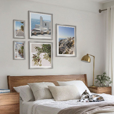 Set di quadri incorniciati Panorami pittoreschi di Santorini