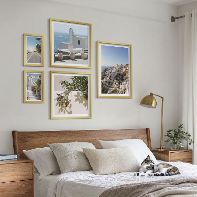 Set di quadri incorniciati Panorami pittoreschi di Santorini