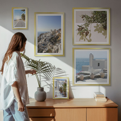 Set di quadri incorniciati Panorami pittoreschi di Santorini