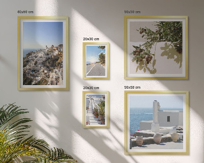 Set di quadri incorniciati Panorami pittoreschi di Santorini