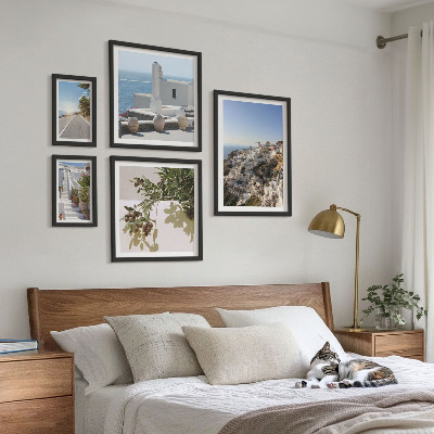 Set di quadri incorniciati Panorami pittoreschi di Santorini