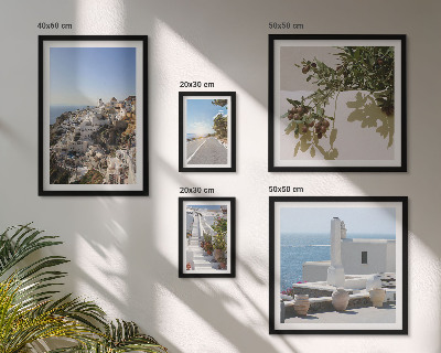 Set di quadri incorniciati Panorami pittoreschi di Santorini