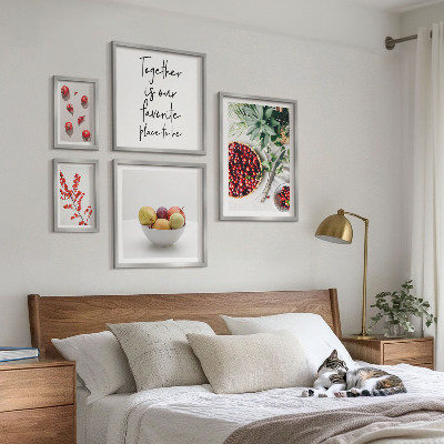Polittico con cornice Composizioni di frutta e piante