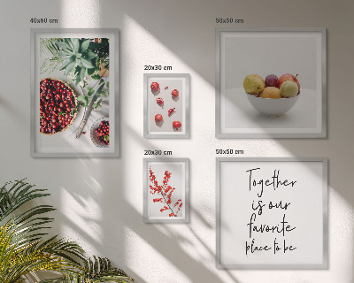 Polittico con cornice Composizioni di frutta e piante