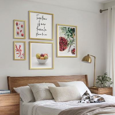 Polittico con cornice Composizioni di frutta e piante