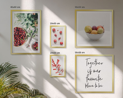 Polittico con cornice Composizioni di frutta e piante