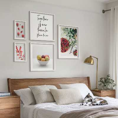 Polittico con cornice Composizioni di frutta e piante