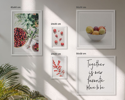 Polittico con cornice Composizioni di frutta e piante