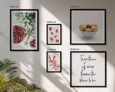 Polittico con cornice Composizioni di frutta e piante