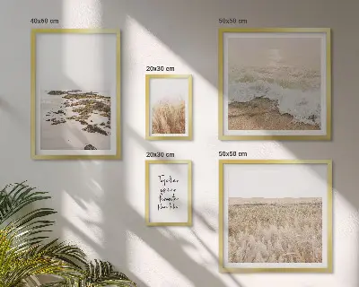 Set di quadri incorniciati con paesaggi naturali di spiagge