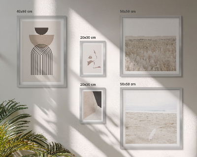 Polittico con cornice Paesaggi astratti eleganti