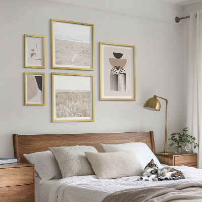 Polittico con cornice Paesaggi astratti eleganti