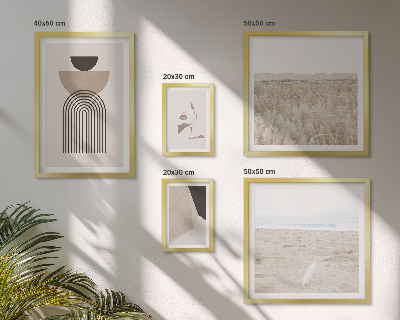 Polittico con cornice Paesaggi astratti eleganti