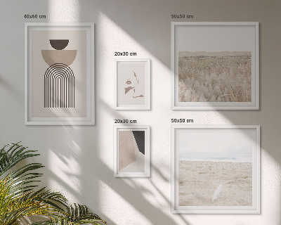 Polittico con cornice Paesaggi astratti eleganti