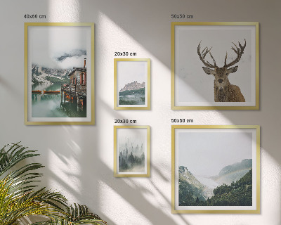 Set di 5 quadri Paesaggi naturali di montagna