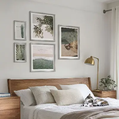 Set di quadri incorniciati motivo piante estive e relax acquatico