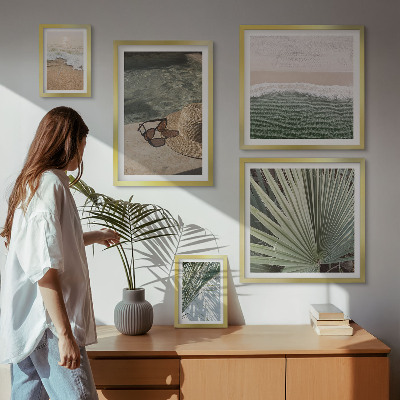 Set di quadri incorniciati Eleganti temi acquatici per le vacanze
