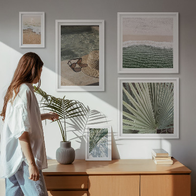 Set di quadri incorniciati Eleganti temi acquatici per le vacanze