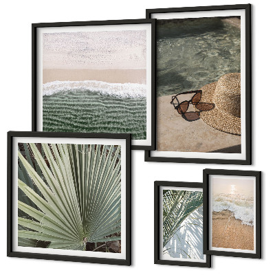 Set di quadri incorniciati Eleganti temi acquatici per le vacanze