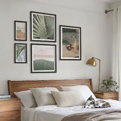Set di quadri incorniciati con eleganti motivi acquatici per le vacanze
