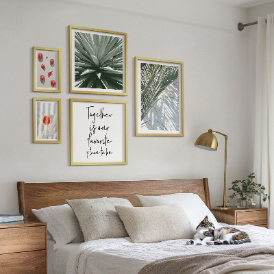 Set di 5 quadri Stile bohémien, piante, frutta, tropici