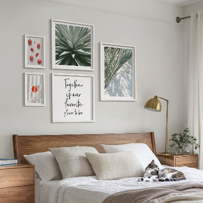 Set di 5 quadri Stile bohémien, piante, frutta, tropici