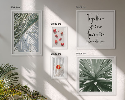 Set di 5 quadri Stile bohémien, piante, frutta, tropici