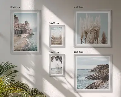 Set di quadri incorniciati con eleganti viste sul mare