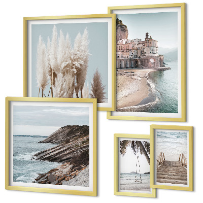Set di quadri incorniciati Eleganti viste sul mare
