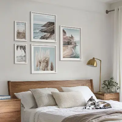 Set di quadri incorniciati con eleganti viste sul mare