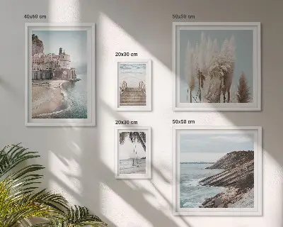 Set di quadri incorniciati con eleganti viste sul mare