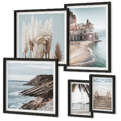 Set di quadri incorniciati Eleganti viste sul mare