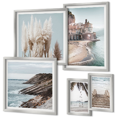 Set di quadri incorniciati Eleganti viste sul mare