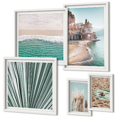 Set di 5 quadri Eleganti viste sul mare