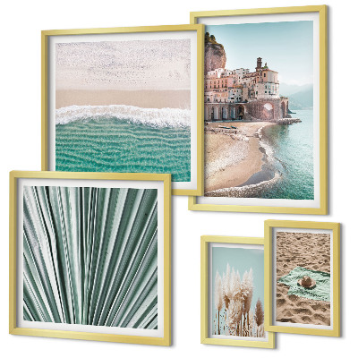 Set di 5 quadri Eleganti viste sul mare