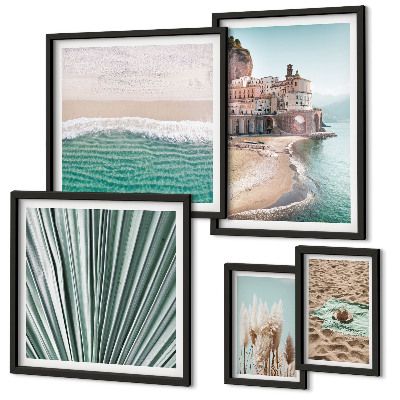 Set di 5 quadri Eleganti viste sul mare