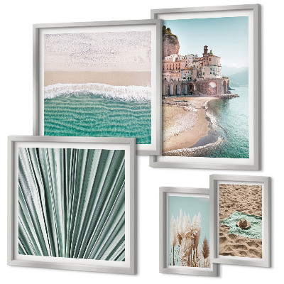 Set di 5 quadri Eleganti viste sul mare