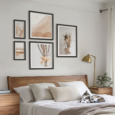 Set di quadri incorniciati Eleganti giardini in stile boho con piante