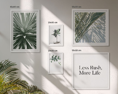 Set di 5 quadri Decorazioni moderne con foglie verdi