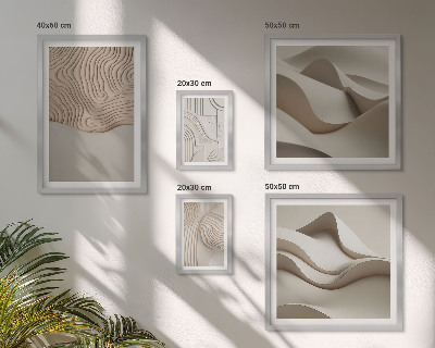 Set di 5 quadri Motivi astratti beige